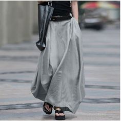 Season:Spring   Fall,Summer,Spring  Summer; Fabric:Polyester,Cotton; Dress Length:Maxi; Gender:Women's; Style:Summer,Basic; Occasion:Casual Daily,Street; Details:Without Lining; Fit Type:Loose Fit; Pattern:Solid Colored; Design:Pocket; Pants Type:Long Skirt,Work Skirts,Skirt; Front page:FF; Hips:; Length:; Waist:; Fit US Size:null; Fit UK Size:null; Fit EU Size:null Skirt Linen, Outfit Combos, Long Sleeve Cocktail Dress, Formal Skirt, Long Sleeve Gown, Work Skirts, Long Skirts For Women, Dance Skirt, High Waisted Flares