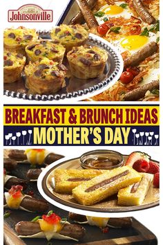 breakfast and brunch ideas for mother's day are featured in this ad