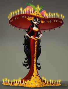 ‘The Book of Life’ ★ || CHARACTER DESIGN REFERENCES™ (https://www.facebook.com/CharacterDesignReferences & https://www.pinterest.com/characterdesigh) • Love Character Design? Join the #CDChallenge (link→ https://www.facebook.com/groups/CharacterDesignChallenge) Share your unique vision of a theme, promote your art in a community of over 50.000 artists! || ★ Catrinas Costume, Queen Animation, Den Mrtvých, Inspiring Books, Day Of The Dead Art, Skeleton Skull, Sugar Skull Art