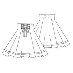 two dresses with ties on the waist