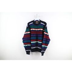 Vintage 90s Coogi Style Womens XL Distressed Ed Bassmaster Rainbow Knit Sweater Womens Sweater Blemish front middle. Hole right sleeve. Pilled. Collar discolored. Womens size XLarge Measurements are: 20 inches underarm to underarm 25 inches top to bottom Multicolor Acrylic US Shipping is FREE Canada is $15 and International is $24 Check out my other items in my store! W1102 90s Style Long Sleeve Knitted Sweater, 90s Style Knitted Winter Sweater, 90s Knitted Winter Sweater, 90s Winter Knitted Sweater, 90s Crew Neck Sweater With Fair Isle Pattern, 90s Style Fair Isle Pattern Crew Neck Sweater, 90s Fair Isle Pattern Crew Neck Sweater, 90s Style Knitted Crew Neck Sweater, 90s Fair Isle Crew Neck Sweater