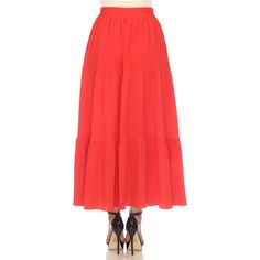 Elevate your fashion game with this flowy and effortlessly chic skirt. This maxi skirt from White Mark boasts a pleated design that adds texture, movement, and a touch of sophistication to your look. Dress it up or down as this skirt is incredibly versatile. Pair it with a tucked in blouse and heels for a sophisticated look or go for a more relaxed vibe with a tucked in tee and sandals and pair it with a jacket on chilly days. It’s perfect for various occasions and style preferences. Chic Solid Color Gathered Maxi Skirt, Pleated Chiffon Tiered Maxi Skirt, Flowy Ruffled Maxi Full Skirt, Flowy Solid Color Gathered Skirt, Flowy Solid Color Gathered Skirt Bottoms, Flowy Gathered Skirt In Solid Color, Spring Pleated Flowy Maxi Skirt, Spring Maxi Skirt With Gathered Detail, Chic Pleated Ruffled Flowy Skirt