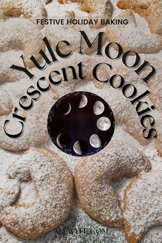 an advertisement for crescent cookies is shown in front of a pile of doughnuts