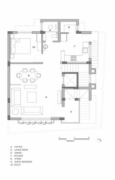 the floor plan for a modern house