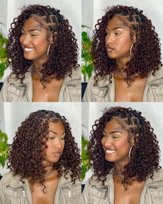 Afro Hair Ideas for a Chic and Bold Look Protective Bob Hairstyles, Boho Loc Knot Bob, Boho Braided Bob Hairstyles, Knotless Hairstyles With Curls, Layered Bohemian Braids, Goddess Braids Vs Boho Braids, Black Woman Braids Hairstyles, Boho Knotless Bob With Color, Bob Protective Styles Black Women