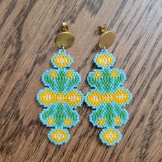 Beautiful Handmade Beaded Earrings Turquoise Diamond Earrings, Brick Stitch Pattern Earring, Brick Stitch Earring, Black Heart Earrings, Blue Tassel Earrings, Animal Print Earrings, Handmade Beaded Earrings, Stitch Earrings, Dragon Earrings