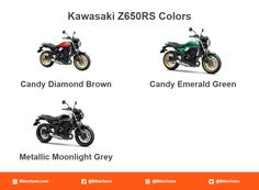 Kawasaki Z650RS Colors Yamaha Fzs Fi, Brown Candy, Yamaha Bikes, Emerald Green, Emerald, Shades, Bike, Candy