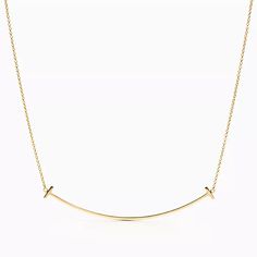 Tiffany T Smile Pendant in Yellow Gold, Small | Tiffany & Co. Tiffany Smile Necklace, Smile Necklace, Tiffany T, Tiffany Necklace, Online Gold Jewellery, Heart Pendants, International Jewelry, Tiffany Jewelry, Yellow Gold Jewelry