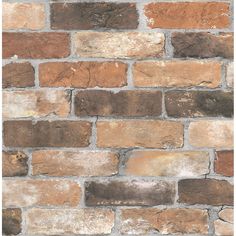 2701-22300 Reclaimed Bricks Orange Rustic Wallpaper Faux Stone Wallpaper, Red Brick Wallpaper, Faux Brick Wallpaper, Brick Paper, Brewster Wallpaper, Brewster Wallcovering, Rustic Wallpaper, A Street Prints, Reclaimed Brick