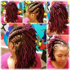 Loving this Color on her beautiful Locs!! ❤ Dreadlocks Hair Care, Loc Care, Short Hair Twist Styles, Sisterlocks Styles, Hair For School, Locs Styles, Beautiful Locs