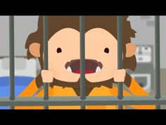 a monkey is in a jail cell with his mouth open