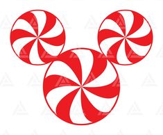 the mickey mouse logo is made out of candy canes