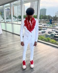 Prom For Boys Outfits, Red Prom Suits For Black Men, Prom Suits For Men Grey, Black Prom Suit, Prom Suits For Men Unique, Red Prom Suit, Black Prom Suits, Boy 16th Birthday