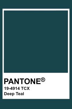 pantone's deep teal color is shown