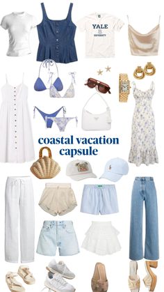 Lindas roupas Coastal Capsule Wardrobe, Vacation Capsule, Italy Holiday, 2024 Travel, Travel Capsule, Vacay Mode, Resort Wear For Women