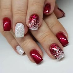 Nail Designs Winter, Nails Holiday, Red Christmas Nails, Christmas Nail Art Designs