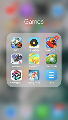 an iphone screen with the game icons on it and text that reads games for ipad