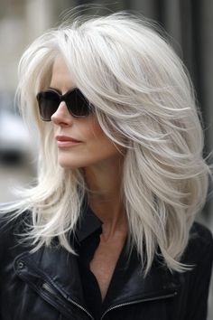 Embrace your natural beauty with these 75+ medium length hairstyles for women over 60. Medium Length Hairstyles For Women, Hair Color For Brown Skin, Short Haircuts Shoulder Length, Rock Your Hair, Layer Hair, Grey Hair Dye, Wedding Makeup Tips, Long Face Hairstyles, Hair Mistakes