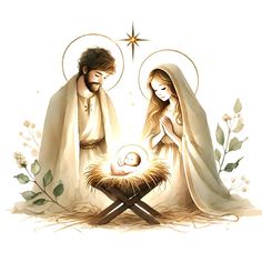 Christmas Mary And Joseph, Jesus Christ Christmas, Jesus Born, Jesus Is Born, Jesus In Manger, Jesus In The Manger, Lds Christmas, Manger Christmas