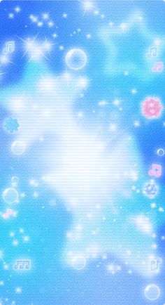 an abstract blue background with bubbles and stars