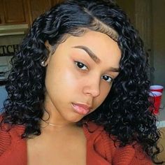 Pretty Black Girls With Braces, Black Girls With Braces, Girls With Braces, Summer Hairdos, Black Curly Wig, Curly Hair Photos, Curly Bob Wigs, Sew Ins, Cheap Human Hair