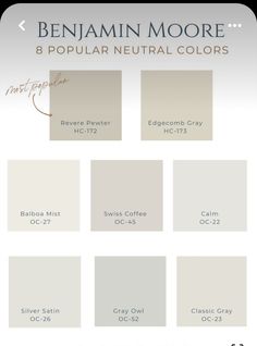 the different shades of paint that are available in this color scheme, including gray and white