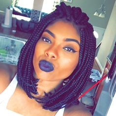 Box Braid Bob, Braids Bob Style, Braid Bob, Protective Style Braids, Individual Braids