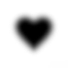 a black heart shaped object in the middle of a white background with an area for text