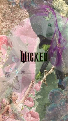 an image of a woman with flowers in her hair and the words,'witched'on it