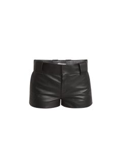 Find CHLOÉ Nappa Leather Mini Shorts on Editorialist. Chloe mini shorts in Nappa leather Low rise Button/zip fly; wide belt loops Side slip pockets Leather Lining: Cotton/viscose Professional cleaning recommended Made in Italy Leather High-waisted Shorts With Belt Loops, High-waisted Leather Shorts With Belt Loops, Short Leather Bottoms With Belt Loops, Fitted Short Leather Bottoms, Chic Leather Shorts For Night Out, Black Leather Bottoms With Built-in Shorts, Fitted Leather High-waisted Shorts, Leather Bottoms With Belt Loops For Night Out, Fitted Leather Shorts For Work