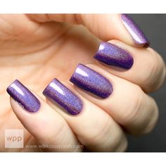 30% OFF! Amanda Hugginkiss - Purple Ultra Holographic Nail Polish ($7) ❤ liked on Polyvore featuring beauty products, nail care, nail polish, nails, beauty and shiny nail polish Boutique Nails, Pantone Color Of The Year, Holographic Nail Polish, Painted Ladies, Shiny Nails, Radiant Orchid, Nail Fashion, Polish Colors, I Love Nails