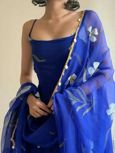 Blue Summer Dress, Blue Core, Trendy Outfits Indian, Outfits Indian, Long Kurti, Brand Ideas, Casual Indian Fashion, Desi Fashion Casual