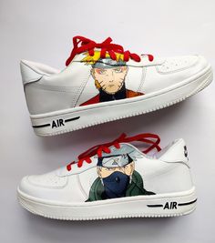 Naruto X Kakashi, Vans Painted Shoes Ideas, Naruto And Kakashi, Vans Shoes Fashion, Vans Aesthetic