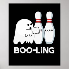 Boo-ling Funny Halloween Bowling Ghost Pun features a cute bowling ghost with two bowling pins. Perfect pun gift for family and friends who love cute halloween bowling ghost puns. Ghost Bowling, Bowling Poster, Halloween Bowling, Bg Poster, Ghost Puns, Fun Halloween Party Games, Ghost Photos, Pun Gifts, Halloween Party Games