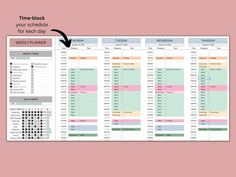 Weekly Planner | Google Sheets Template aestheticplanner #plannerdesign #weeklymealplanner #goodnotesplanner. Excel Schedule Time Management, Daily Planner Google Sheets, Excel Daily Planner Template, Excel Planner Templates, Google Sheets Planner, 2024 Planning, Weekly Planner Sheets, Student Weekly Planner, Office Organizing