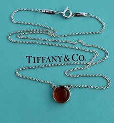 Tiffany & Co. Elsa Peretti Color by the Yard Orange Chalcedony Pendant Silver Elsa Peretti Necklace, Elsa Peretti, Small Gift Boxes, Gold Collection, Pendant Silver, Necklace Length, Make You Smile, Tiffany & Co., Lovely Gift