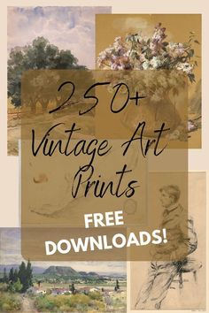 the 25 vintage art prints are available for purchase