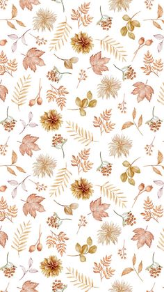 watercolor flowers and leaves on a white background for wallpaper or fabric design illustration