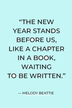 the new year stands before us, like a charter in a book, waiting to be written