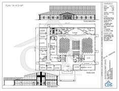 an architectural drawing shows the floor plan for a church, which is currently under construction