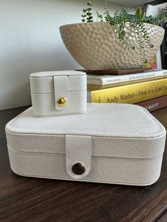 This ivory and gold mini travel case is perfect protector for your most prized possessions! Holds rings and earrings in a protective hard case with snap closure. Perfect to carry around in your bag for everyday - gym, doing dishes, mani, and more! Earring Hole, Earrings Hoops, Travel Jewelry Case, Ear Cuffs, Travel Jewelry, Large Earrings, Pearl Chain, Jewelry Case, Travel Case