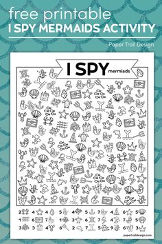 the free printable i spy spring coloring page for kids to color and play with