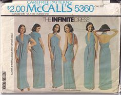 an advertisement for the infinite dress sewing pattern