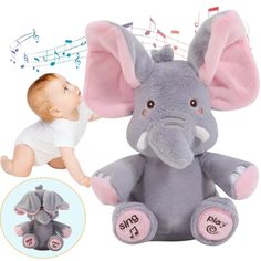 Jouet Peluche Eléphant Animé interactif Animated Elephant, Elephant Plush Toy, Elephant Stuffed Animal, Elephant Toy, Elephant Plush, Toy Baby, Musical Toys, Cute Elephant, Stuffed Animal