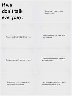 Grid sentences Things We Don't Talk About Book, Friends Who Don’t Talk Everyday, Don’t Talk Too Much Quotes, Even If We Don't Talk Everyday, Can We Talk Like Old Days, Talking Everyday To Nothing Quotes, Talking Stage Messages, If I Dont Text First We Dont Talk, We Dont Talk Anymore Quotes