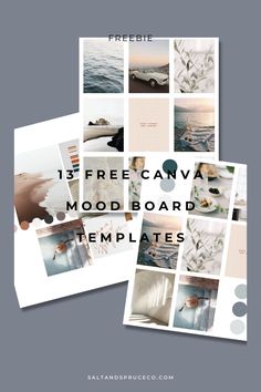 the 13 free canvas mood board templates are available for use in any project or presentation