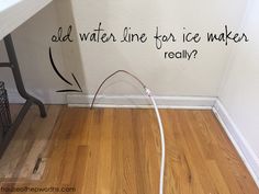 an old water line for ice makers really?