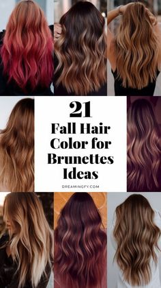 Embrace the autumn season with these 21 brunette fall hair color ideas! Perfect for adding depth and richness to your hair. Visit our website for more hair color inspiration. Fall Colors Hair Brunette, Brunette Balayage Hair For Fall, Brunette Fall Hair Color, Fall Long Hair, Fall Hair Colors For Brunettes, Brunette Fall Hair, Hair Color Inspiration, Fall Highlights, New Hair Color Trends