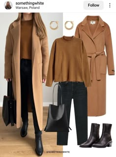 Mode Ab 50, Outfits Petite, Stylish Work Outfits, Trendy Fall Outfits, Camel Coat, Brown Coat, Winter Mode