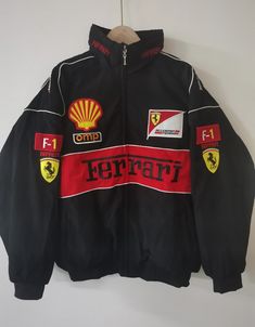 Vintage Racing Jacket, Ferrari Jacket, Sporty Jacket, Racing Jackets, Mode Chanel, Racing Jacket, Casual Style Outfits, Teen Fashion Outfits, Dream Clothes